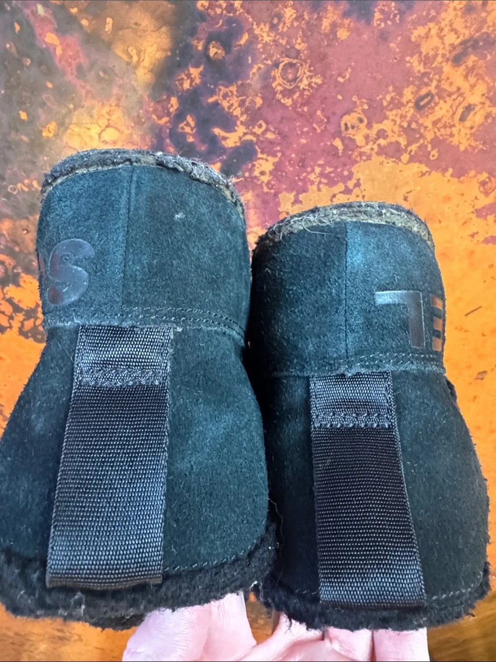 Sorel Black Suede Shearling-Lined Ankle Boots